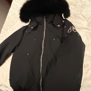 Moose Knuckles Black Down-Filled Winter Jacket